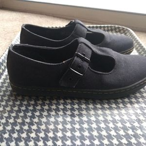 Dr. Martens Black Canvas Mary Janes